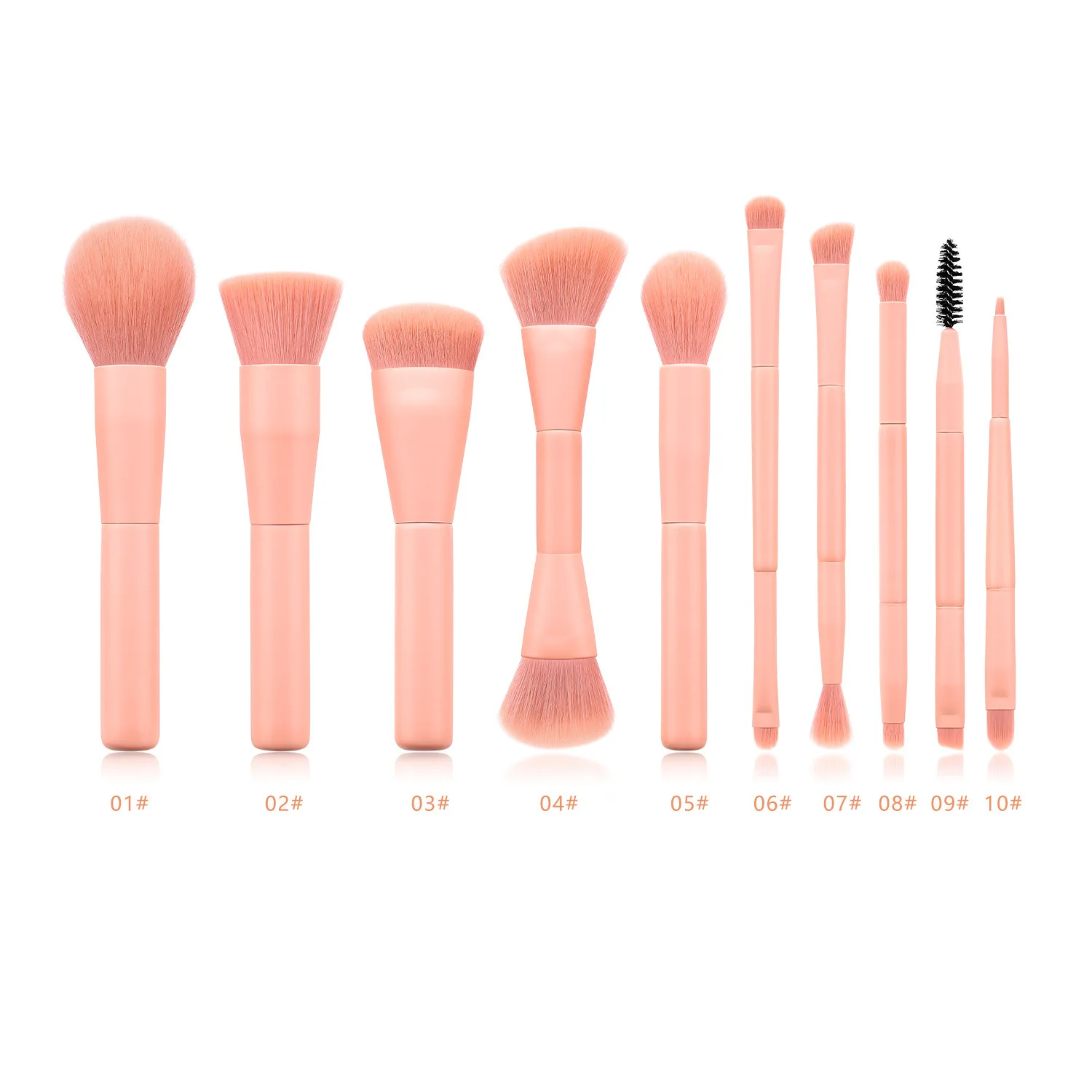 

Wholesaler Professional Tools 10pcs Pink Paint Princess Powder Private Label Makeup Brush Set Pincel Maquiagem