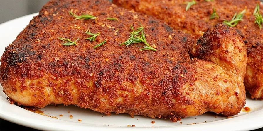 Rub being applied to pork butt