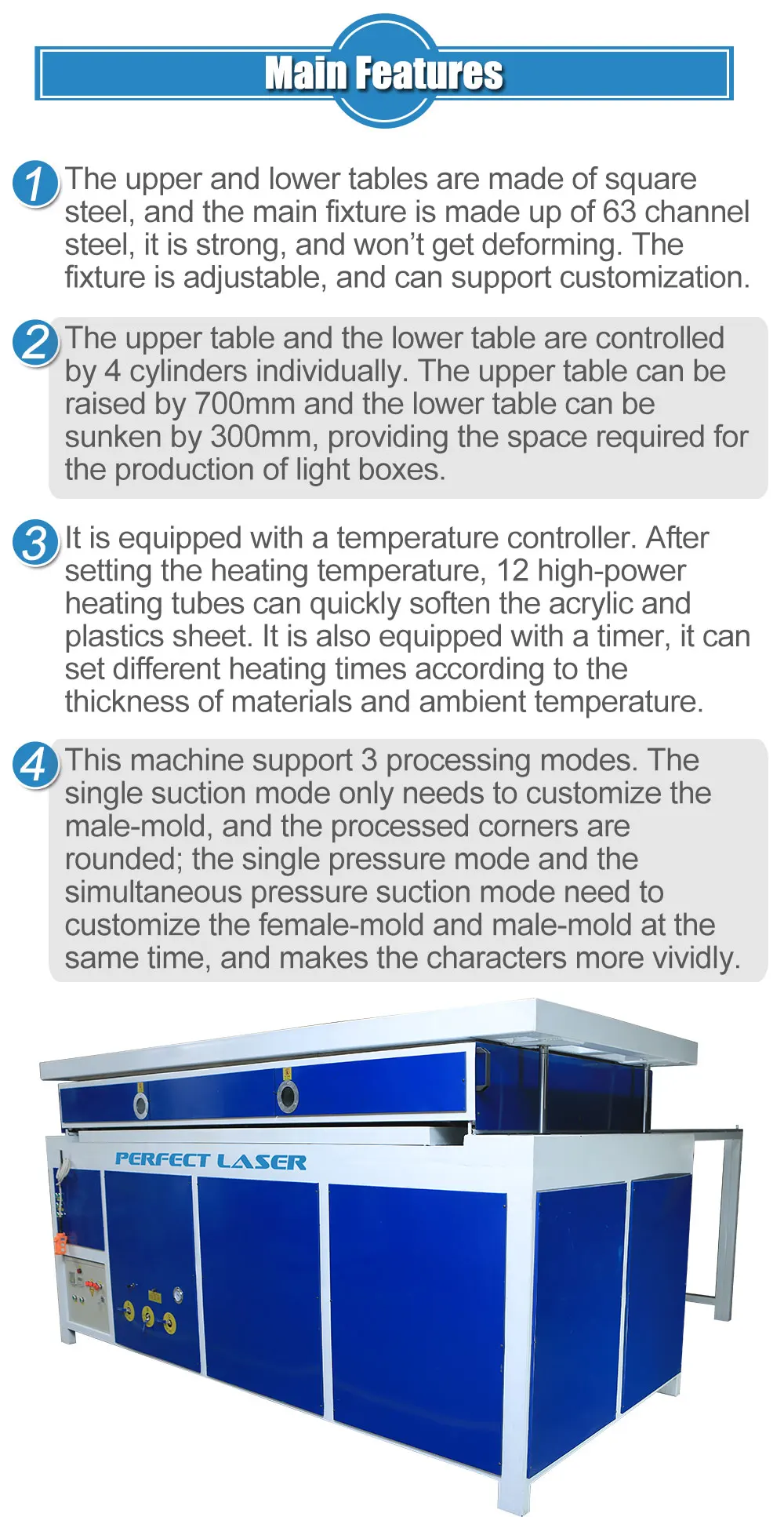 Acrylic bathtub forming making thermoforming machine bathtub vacuum forming machine