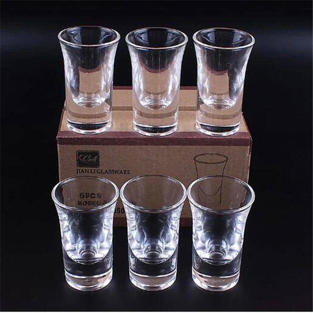 

Set of 2 oz shot glass 6pcs 2 oz vodka shot glasses wholesale, Clear