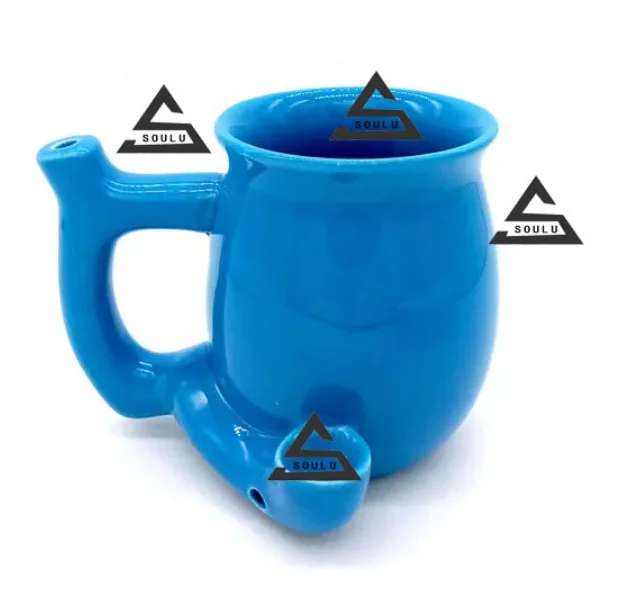 

2021 new hot sale pipe mugs somking pipe Ceramic mug Smoking accessories wholesale, Customized color