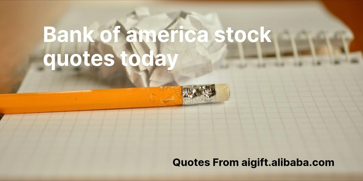 bank of america stock quotes today