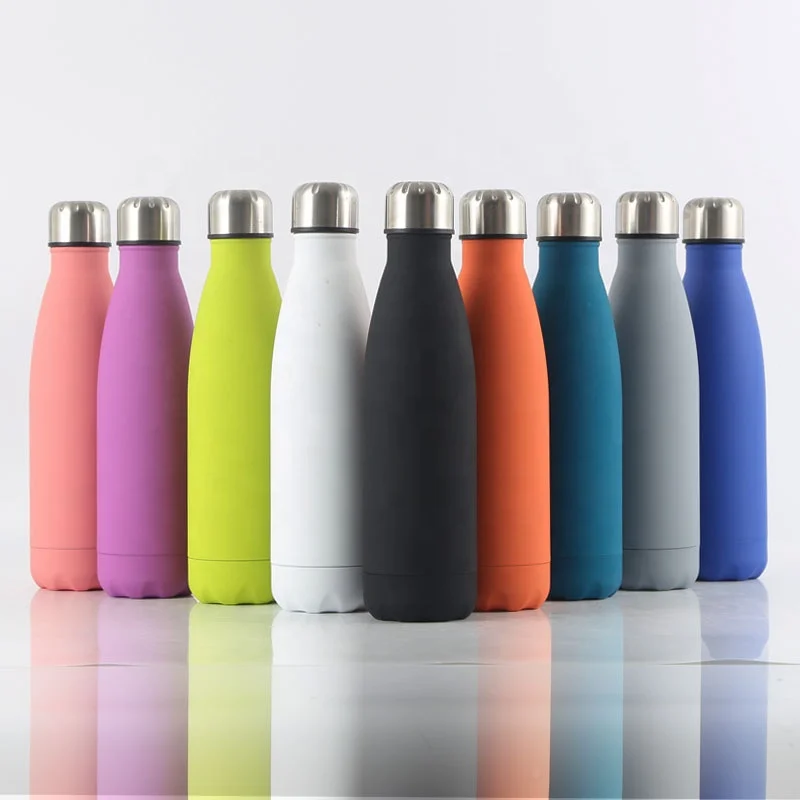 

Black Matte 304 Stainless Steel Water Bottle Custom Button Lock Cola Bottle Shape for Cold and Warm Drinks BPA Free Metal Sports