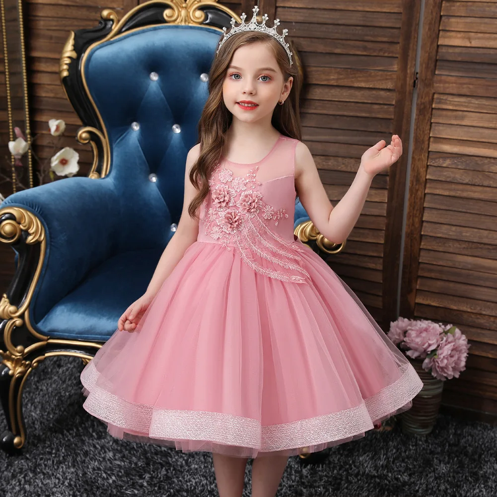 

Baby Girl Dresses Ruffle Lace Party Dress Flower Girl Pageant Party Wedding Dress Skirt One Piece