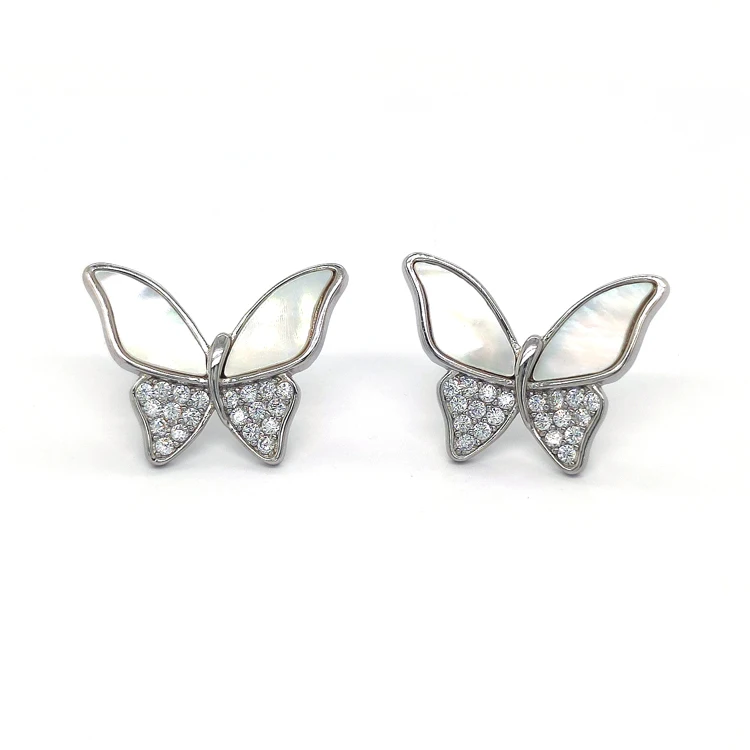 

Fine Jewelry 925 Silver Earring Lovely Butterfly 2022 Designer Earrings, Silver color