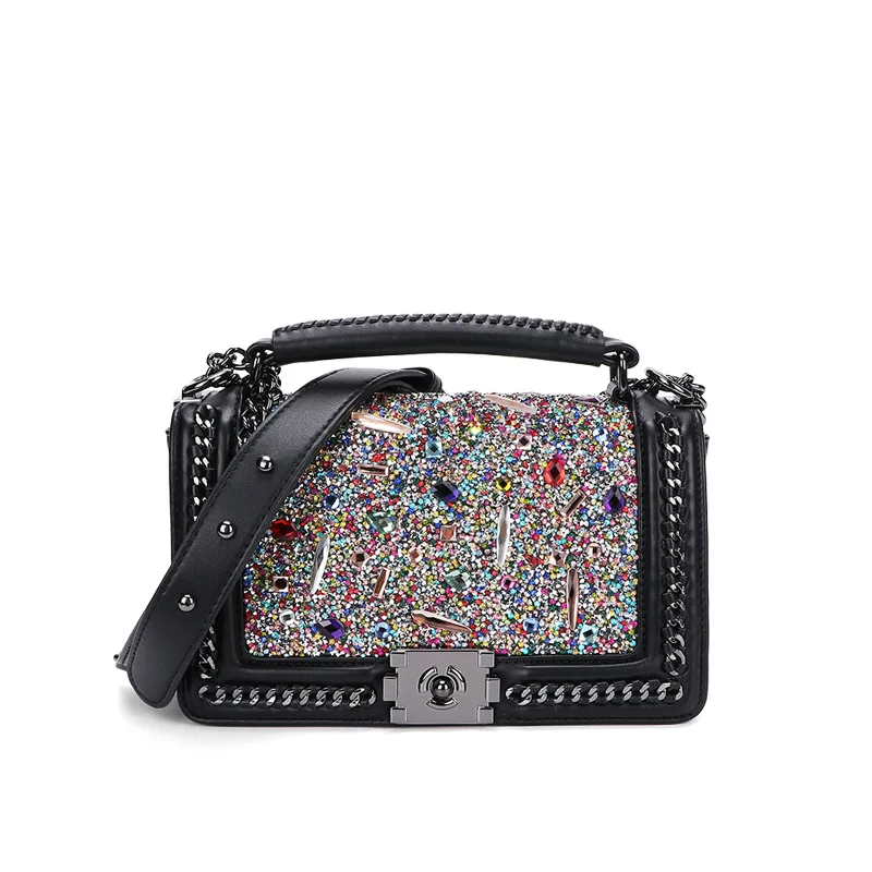 

Diamond bling purse 2021 new arrival fashion snake pattern handbags for women luxury chain shoulder designer hand bags ladies, Red,green,black,pink