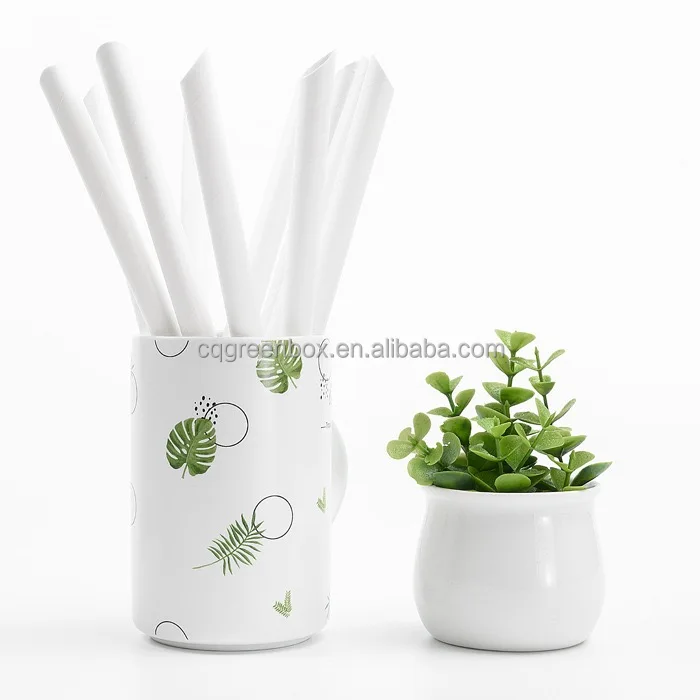 

Disposable Biodegradable Paper Straw Juice Coffee Straw, Natural bamboo color