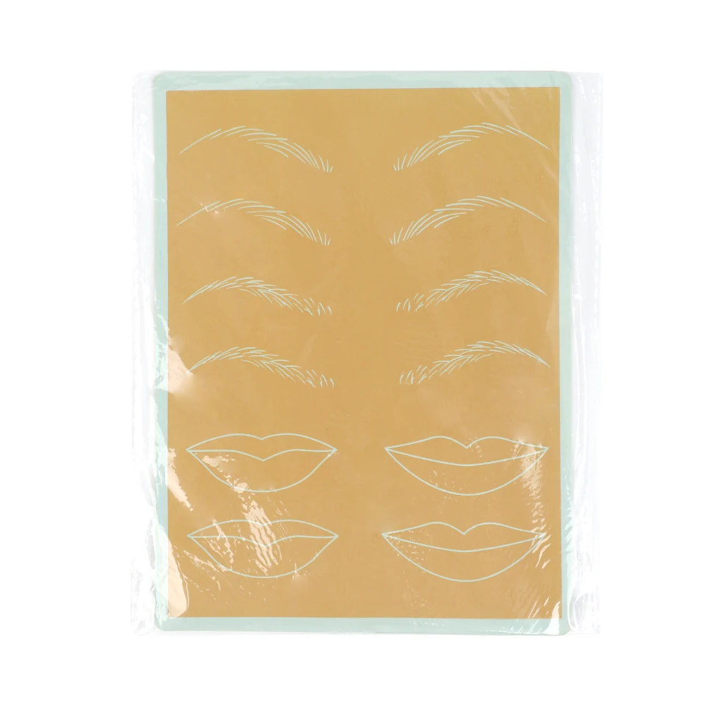 

CTT014 WX-02 Yellow Practice Skin Tattoo Rubber Skin Eyebrows Lips for Permanent Makeup Training