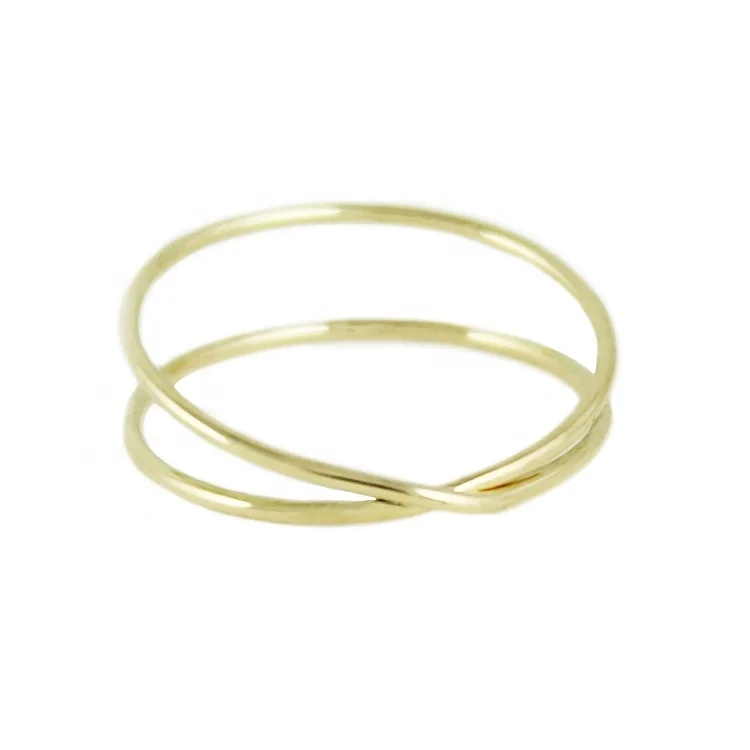 

Minimalist jewelry thumb ring 925 sterling silver double layer thin rings ladies women LYR0606