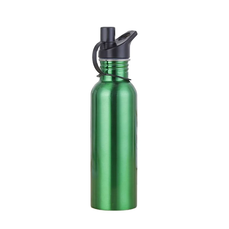 

Water Bottle Eco-friendly Single Wall Stainless Steel Wholesale Sports Gym bottles, Silver, black etc