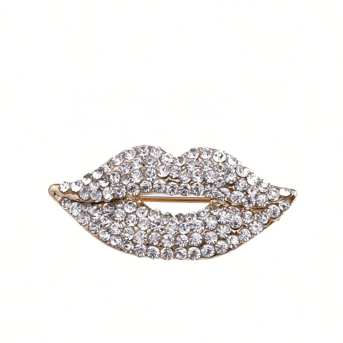

Rhinestone Sexy Lips Brooch Fashion Classic Women's Brooch, Red/white