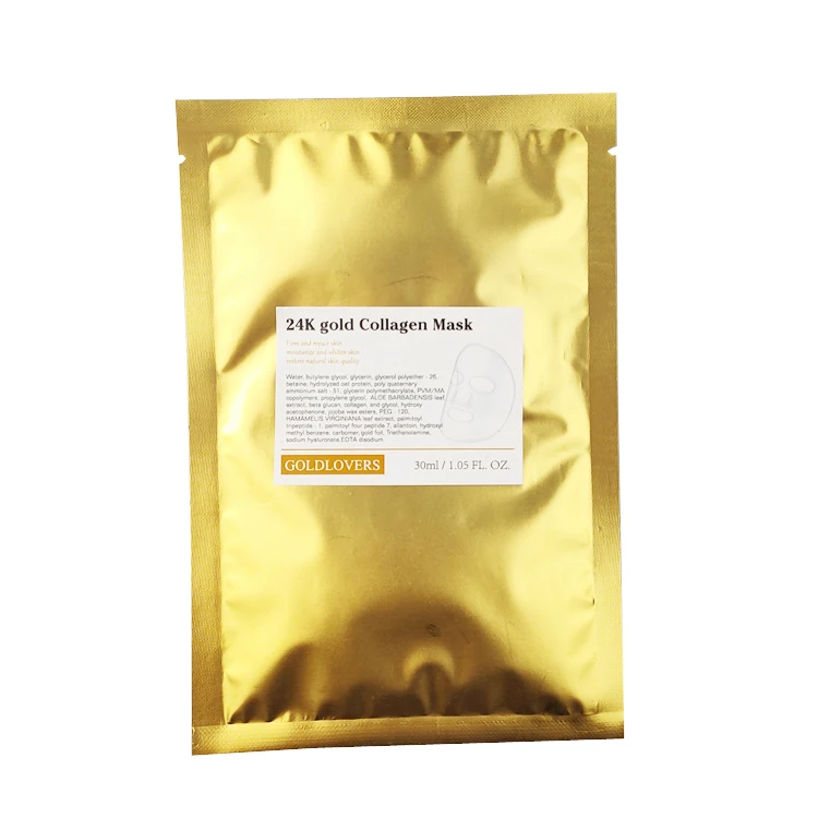 

Skin care 24k gold Collagen Mask sheet facial mask sheet, White