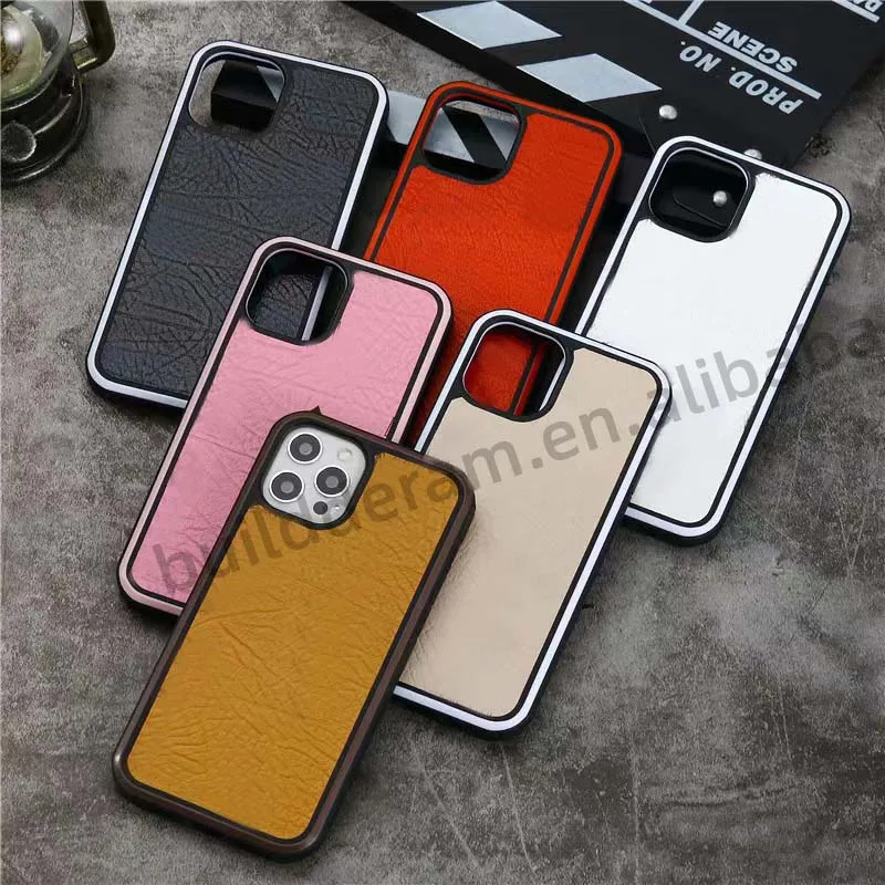 

New Luxury Leather Back Cover Phone Case With Classic Designs for iPhone 12 Pro Max 12 12 Pro 11 pro max, 6 colors