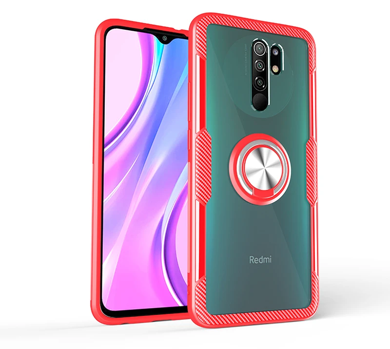 

For Xiaomi Redmi 9 9A 9C Note 9 PRO MAX Note 9S ring phone case kickstand 360 degree shockproof case