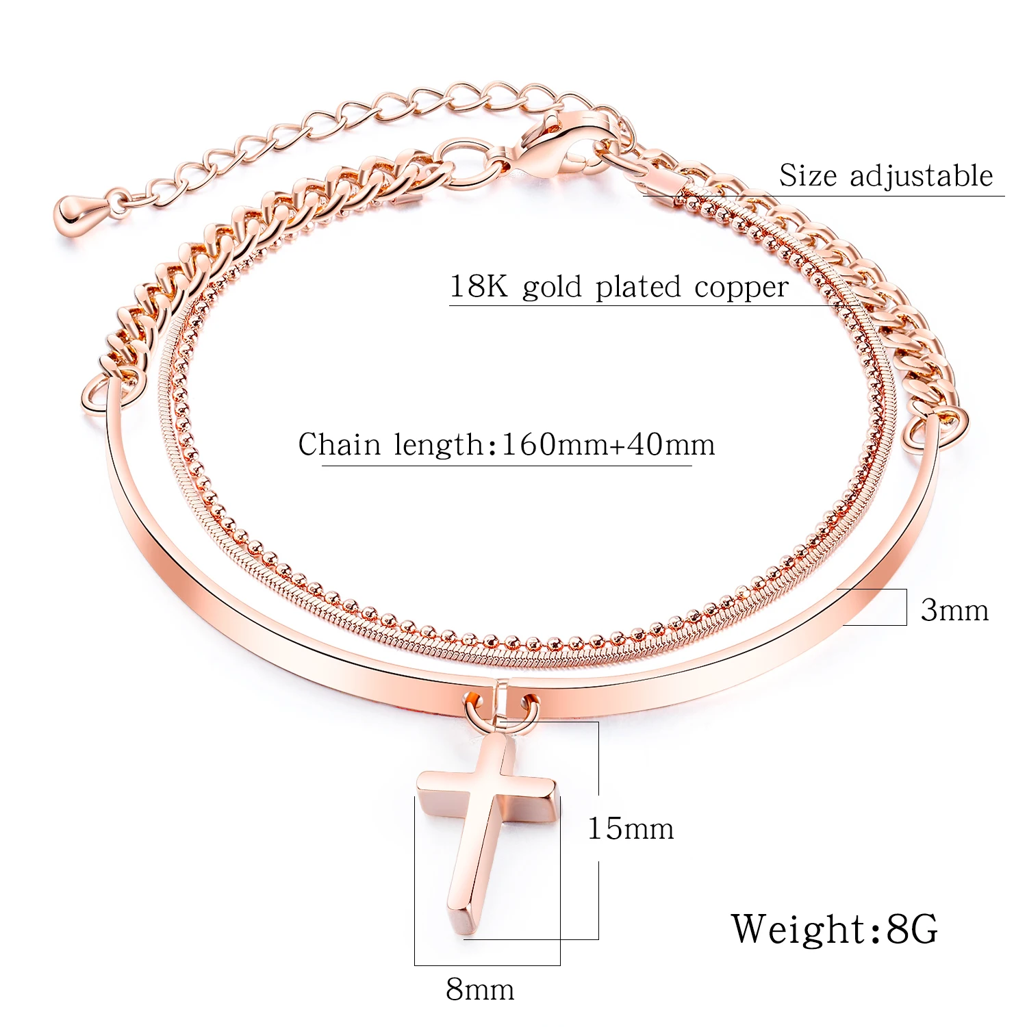 hot sale rose gold plated copper