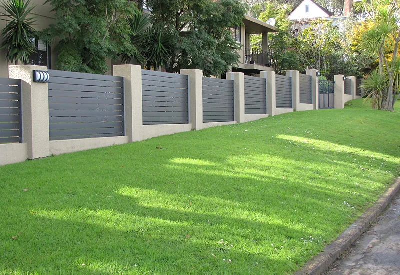 Modern Aluminium Horizontal Slat Fence Composite Privacy Fence For ...