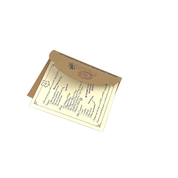 

brown recycled mini paper folding Kraft Paper square envelope