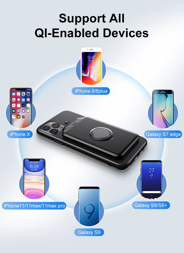 Easy handle 4000mah wireless power bank Qi power banks for mobile phone portable powerbank - ANKUX.COM