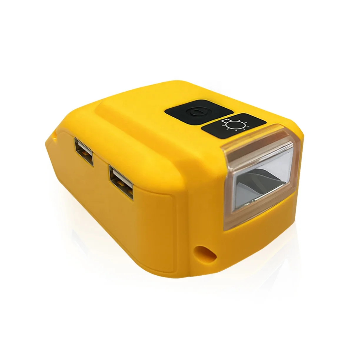

DCB090 A901Dewalt Battery Charger Dewalt Converter Adapter Charger for Dewalt 20V Battery With LED Work Light 2xUSB Charging, Yellow