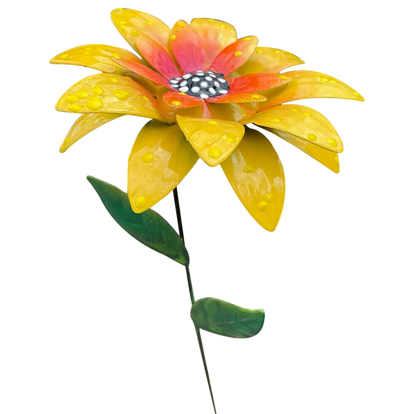 

New Metal Daylily Flower Garden Yard Outdoor Decoration Stakes Iron Crafts Hand Forged Art Gift Home Garden Metal Flower Decor, Colorful