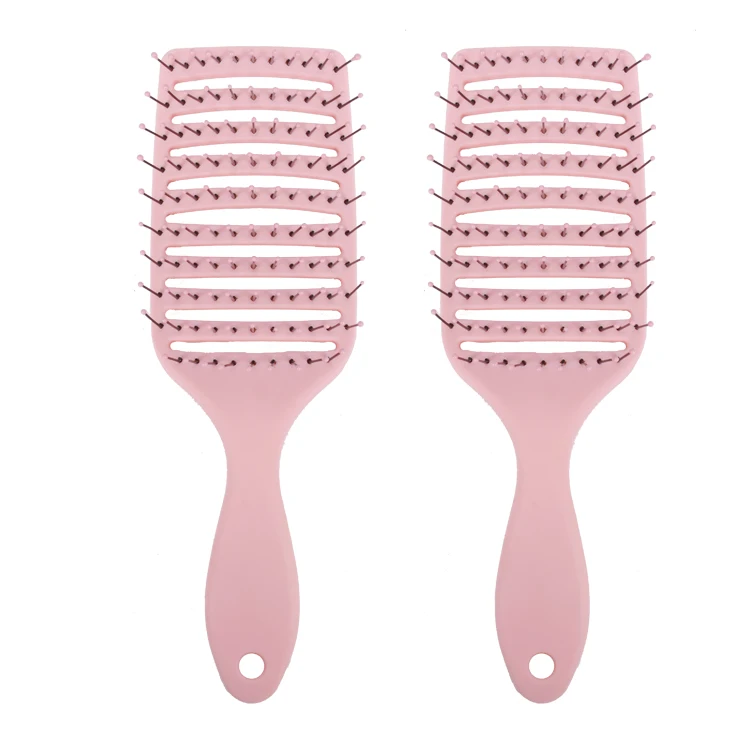 

PP material oem hairbrush custom natural big size curved hair brushes air vent brush for hair, Brush for hair, customized