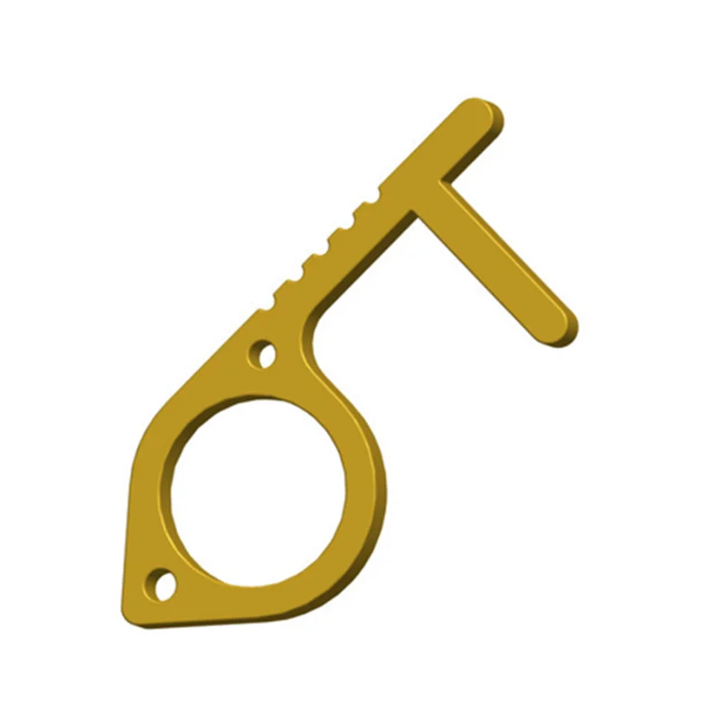 

Factory Hand Hygienic No Touch Handheld Non Contact Tool Key with Chain Door Opener Keychain