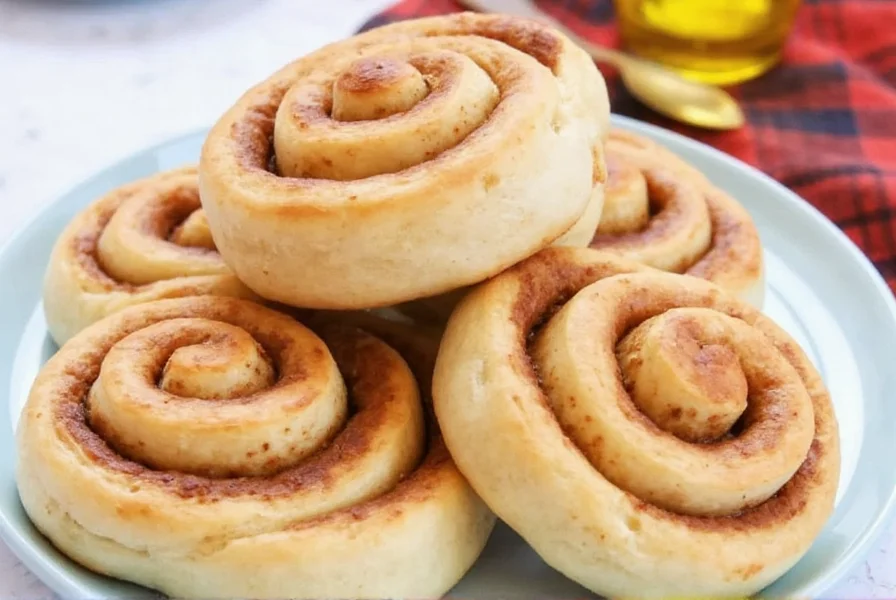 Hands kneading soft cinnamon scroll dough on floured wooden surface