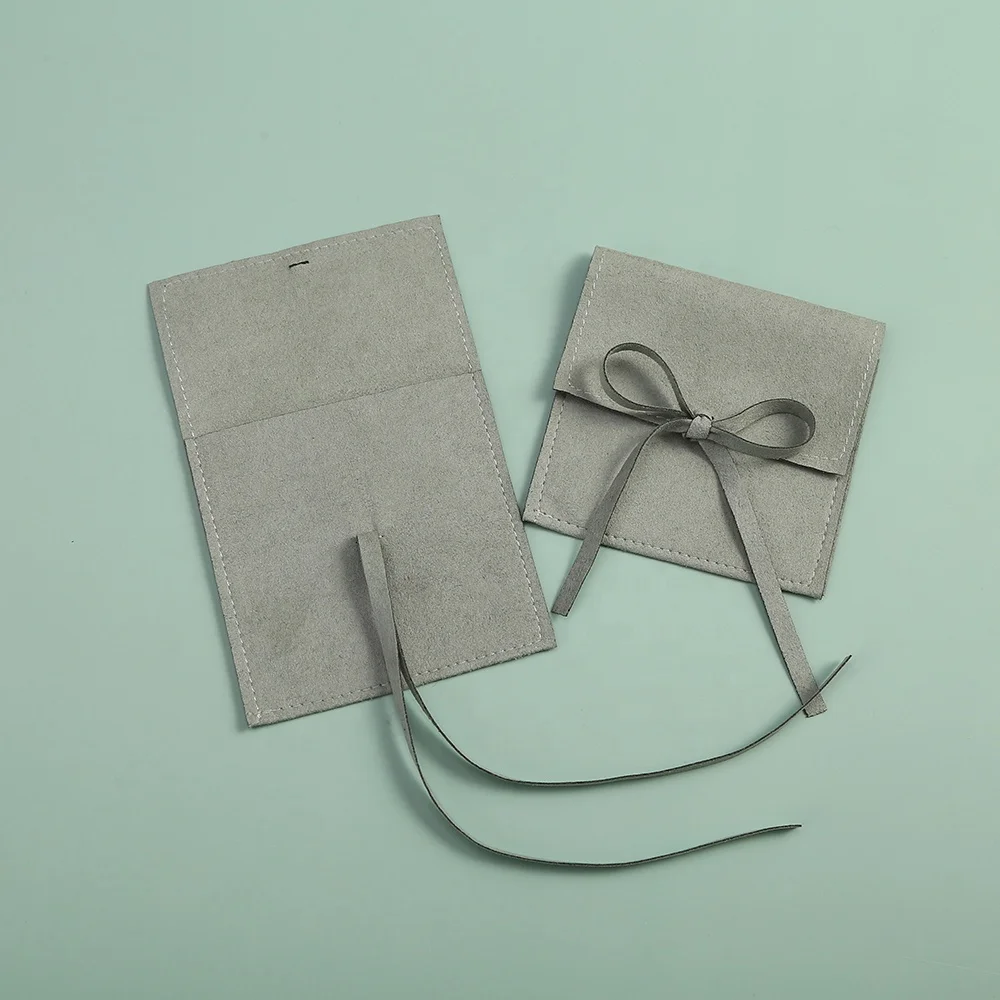 

Popular Fashionable Soft Light Green Microfiber Jewelry Packaging Pouch For Jewelry Display