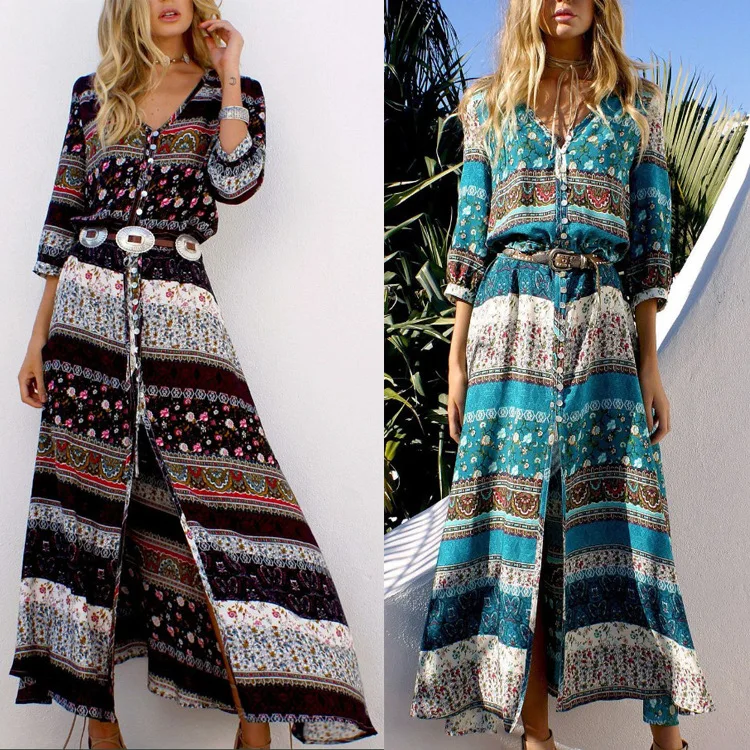 

Women Long Maxi Dresses Bohemia Dress, Customized