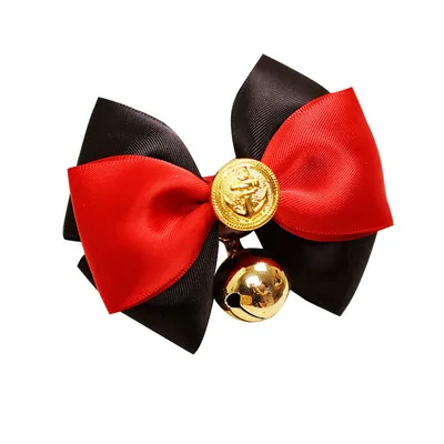 

Big bow silk navy customize design luxury pet collar accessories, Customized color