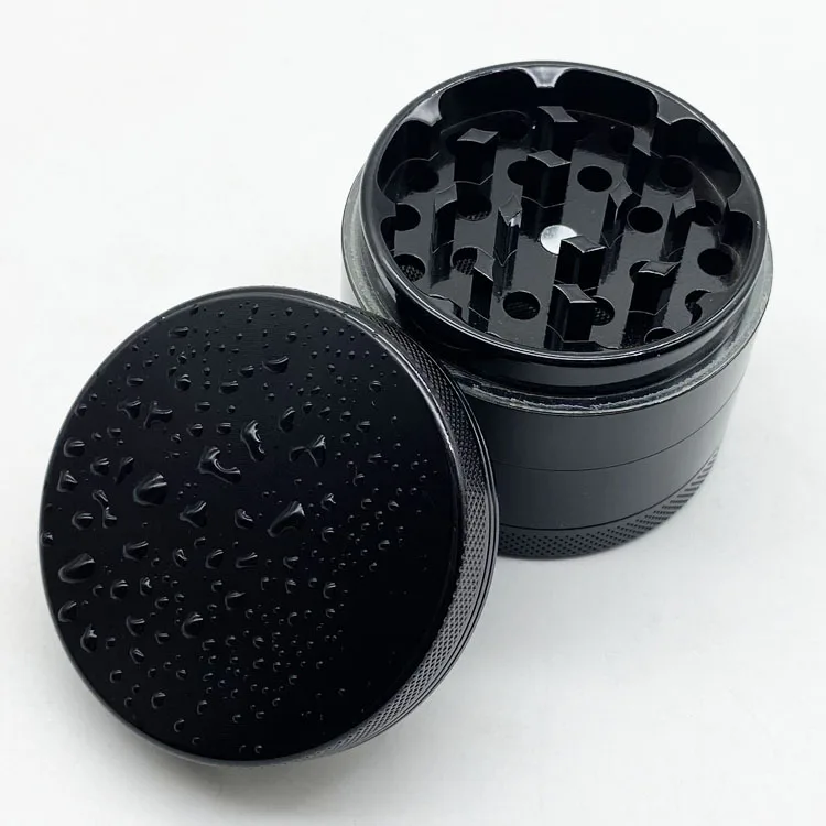 

Hot sale ceramic white herb weed grinder custom logo 4 layers herbal weeds smoking non-slip, 10 colors