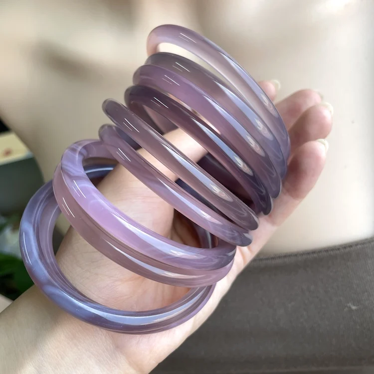 

Hot Selling High Quality natural stone purple jade bracelet bangle, Picture shows