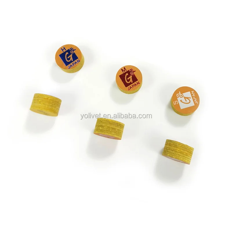 Professional Brown 14mm Pool Billiards Cue Tips In S/m/h 8layers G2 Cue