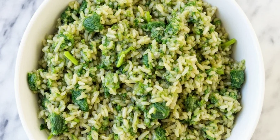 Mexican style spinach rice bowl