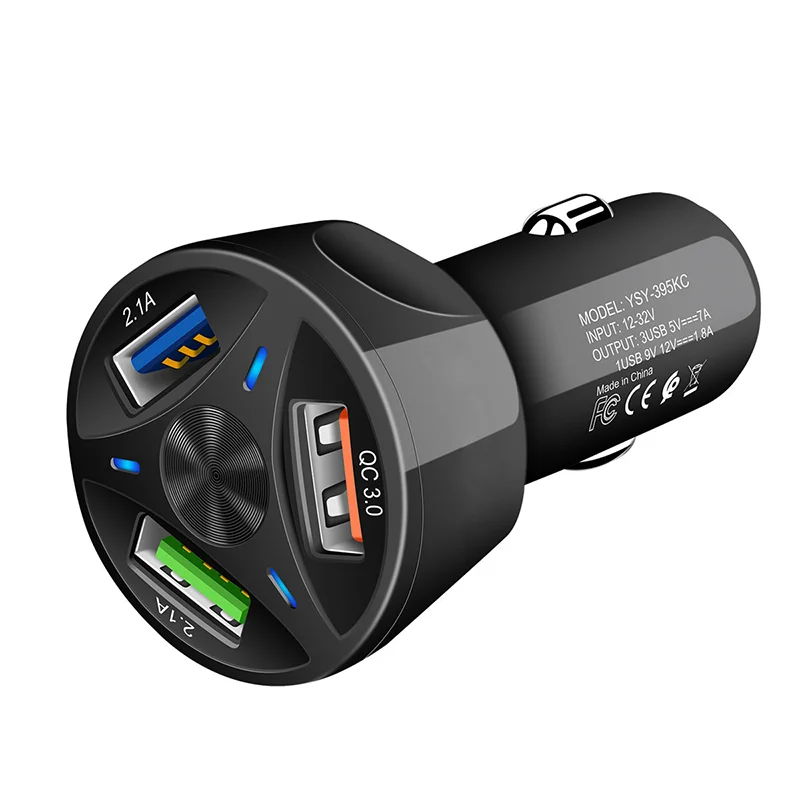 

Good Quality Quick Charger 5V 3A QC3.0 3 USB Ports Car Charger,35W Car Charger, White,black