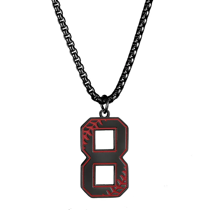 

Trendy Sports Accessories Outdoor Baseball Necklace Digital Titanium Steel Pendant Boys Men's Necklace