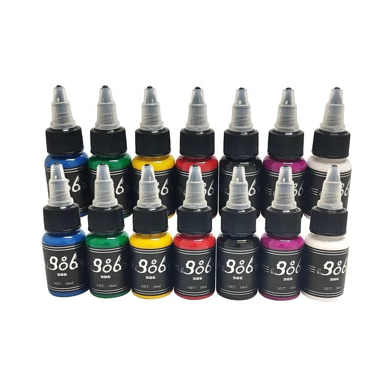 

Berlin 986 Natural Original 14 Different Body Tattoo Ink Color, 14 different color