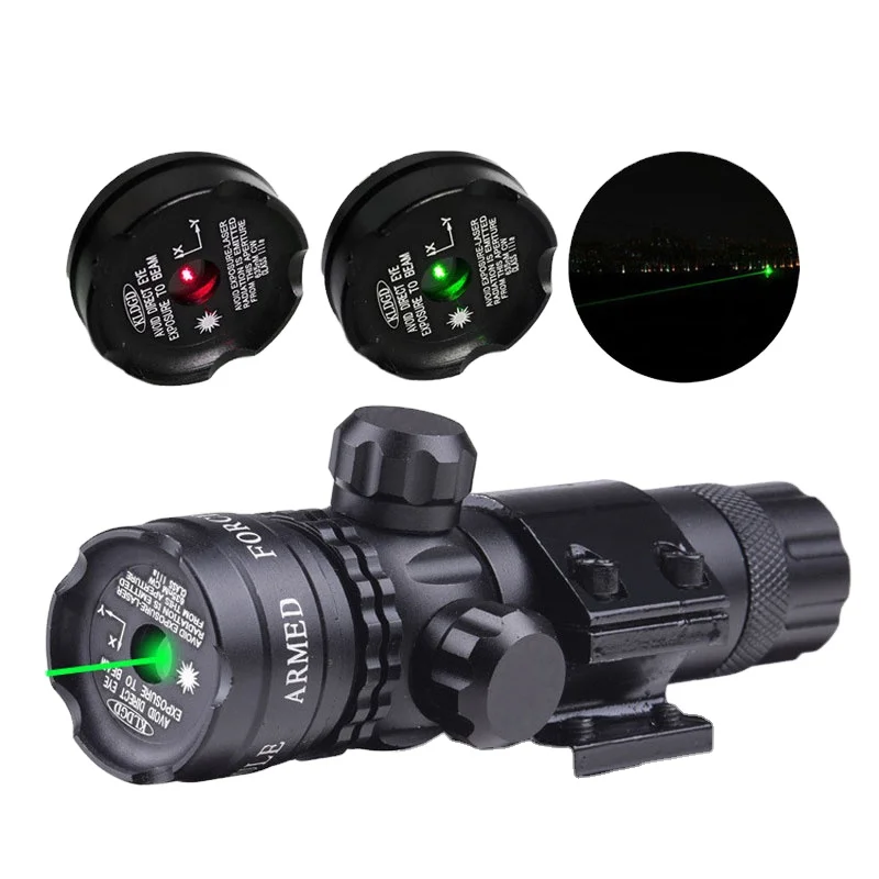 

Tactical Laser Pointer Sight Hunting Green Red Dot Rifle Mount Compact Scope Airsoft Sport Rail Barrel Pressure Switch Mount