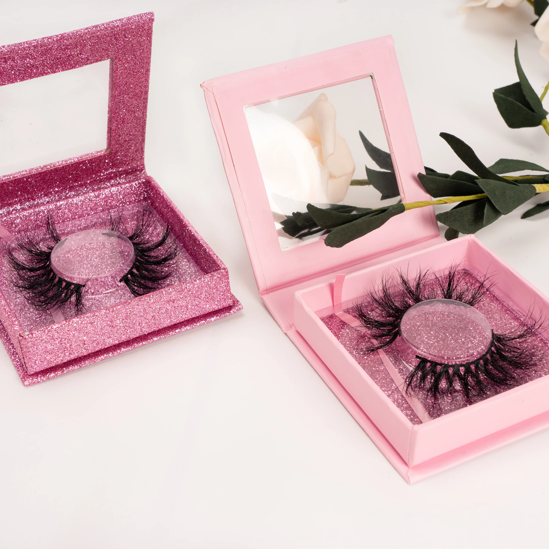 

Wholesale dramatic 25mm 5d fluffy mink eyelash box packaging custom full strip lashes 20mm eyelashes bulk vendor