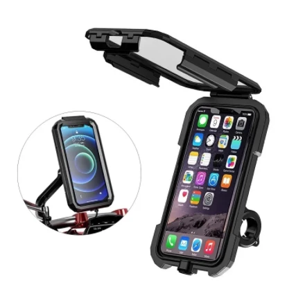 

Bike Bicycle Motorcycle Ram Handlebar Bickycle Cell Phone Holder Waterproof with Secure Grip & 360 Ball Head Mount