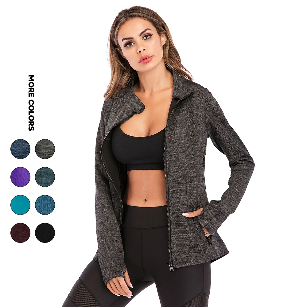 

Sportswear Fashionable Women Slim Fit High Quality Gym Running Workout Active Wear Waterproof Jacket For Yoga