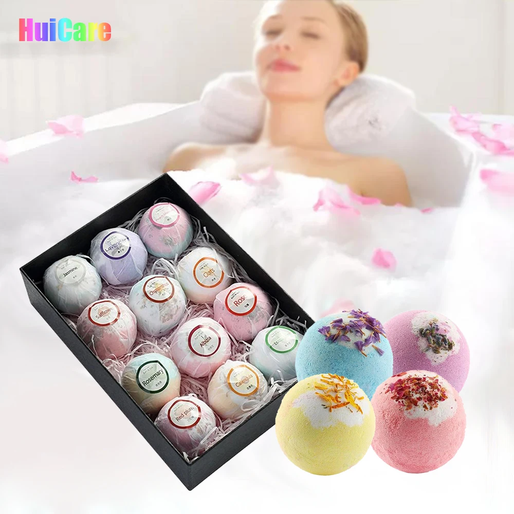 

Custom Label Bathtub Soap Bomb CBD Natural Bubble Explosion Ball Bath Bomb Sets