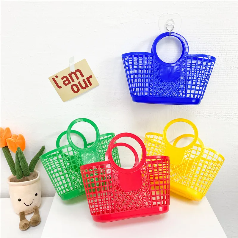 

Yiwu Supplier New Plastic Purse for Girls Party Favor Bags Summer Style Jelly Purse Cute Beach Bag Easter Basket, Candy colors