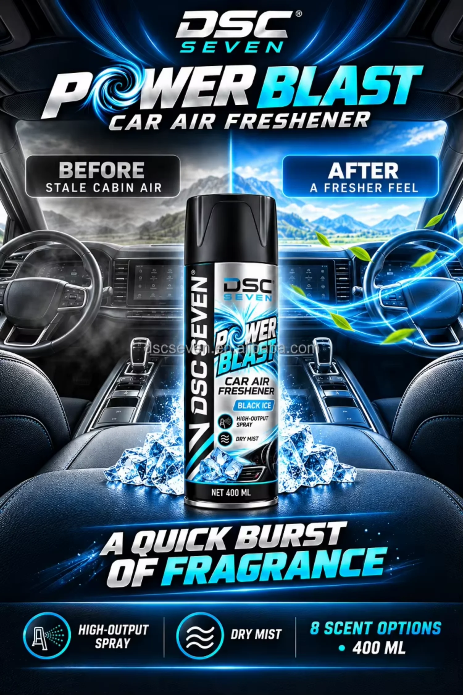 Wholesale 400ml Car Air Freshener Aerosol Spray Power Blast New Car Scent for Auto Detailing Shops and Distributors Wholesale 400ml Car Air Freshener Aerosol Spray Power Blast New Car Scent for Auto Detailing Shops and Distributors