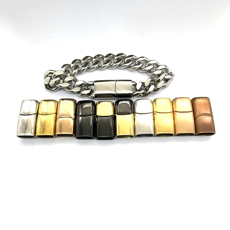 

XuQian Stainless Steel Safety Magnetic Locking Clasp for Leather Bracelet