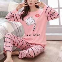 

Women pajamas Set New sleepwear Cartoon pijamas Printed pyjamas women Long Sleeve Cute pijama Home clothes suit