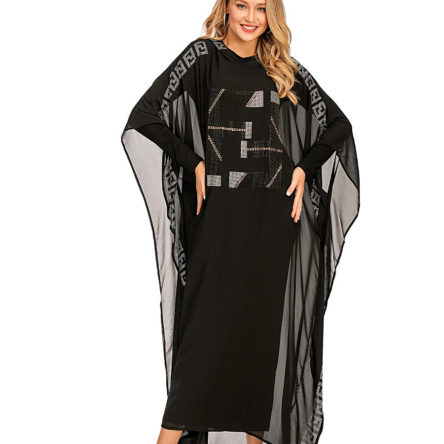 

Hot sale chiffon women plus size robe African women dress