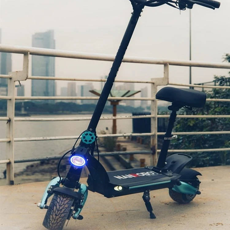 

Removable 48v 40km 1600w Battery Fast Trade New Arrival Offroad Electric Scooter, Black and blue details