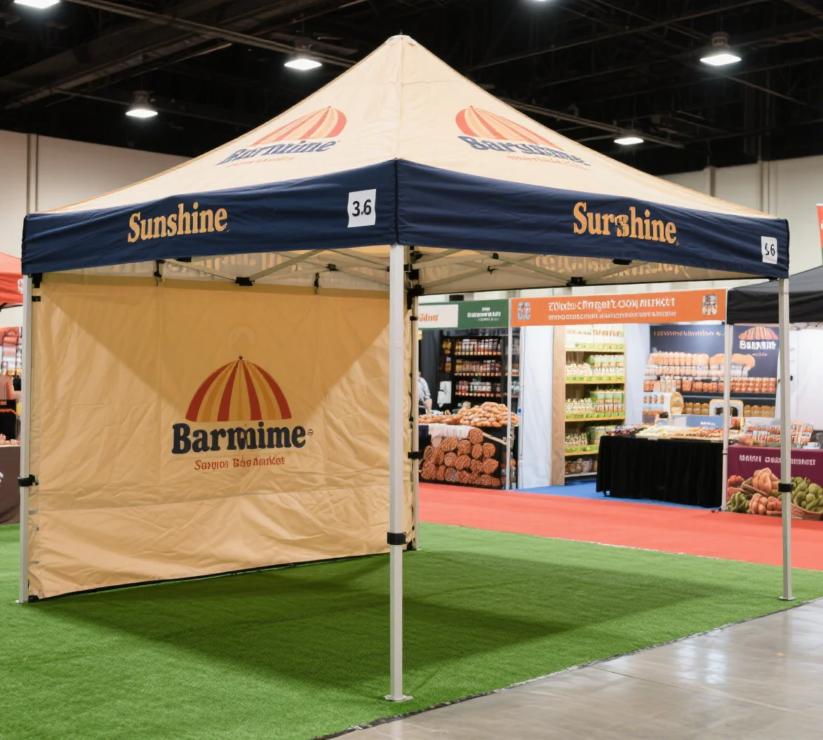 Sunshine Factory Commercial Gazebo Folding Desert Tent for Market 3 X 6 with Sidewall for Market Trade Show Tents