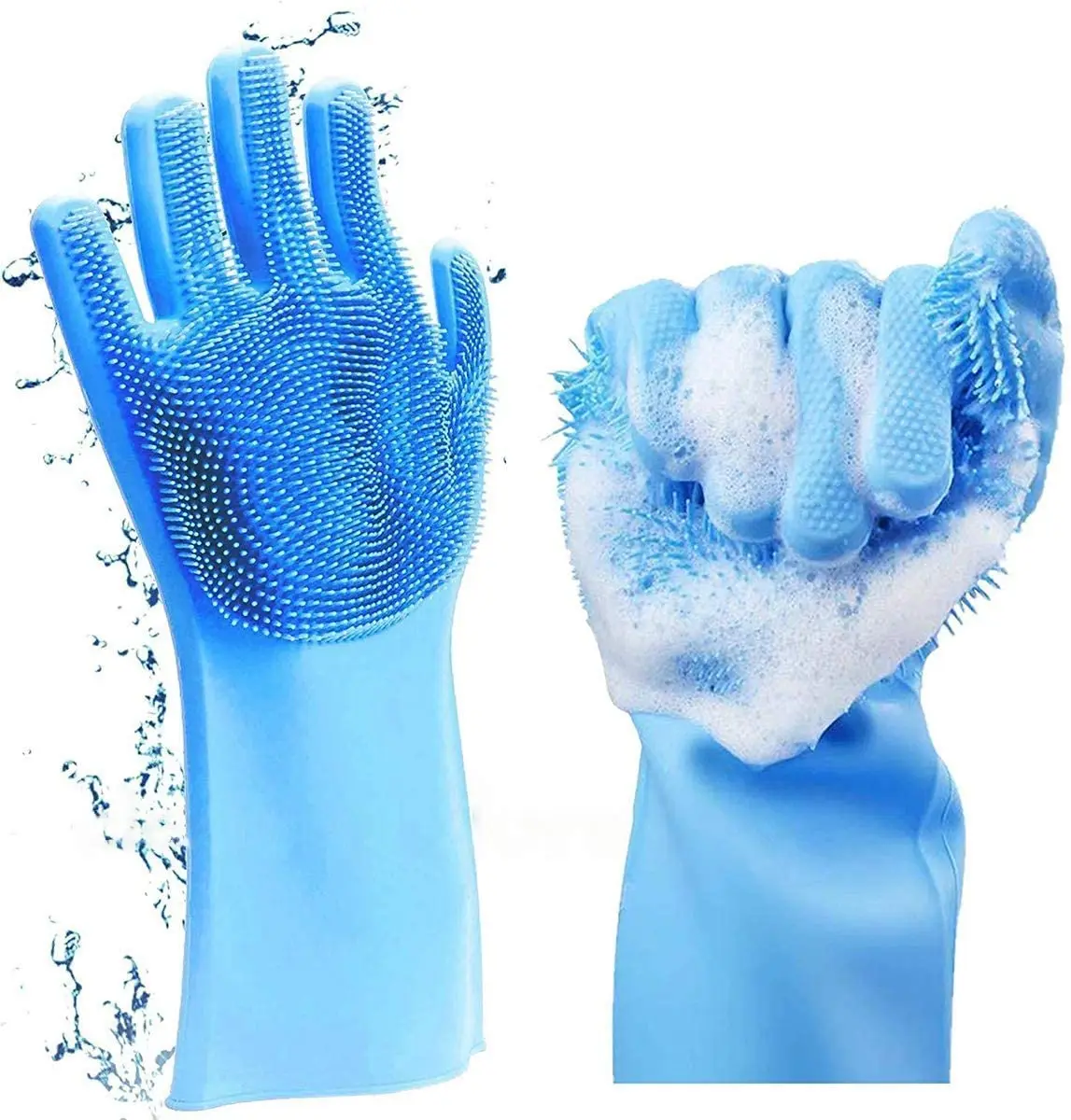 

Hot Sale Household Kitchen Cleaning Brush Dishwashing silicone Gloves